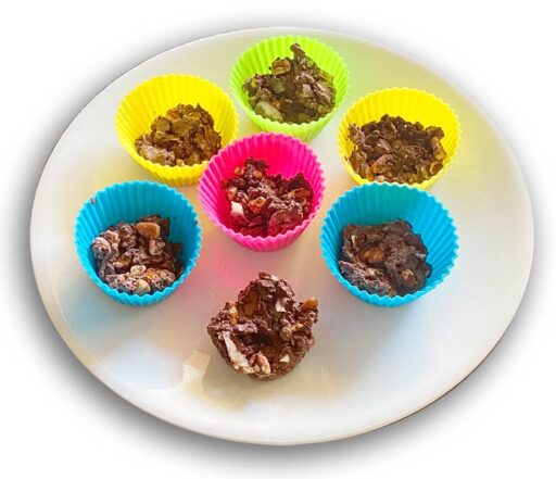 Sugar Free Dark Chocolate Coconut/Pecan Clusters